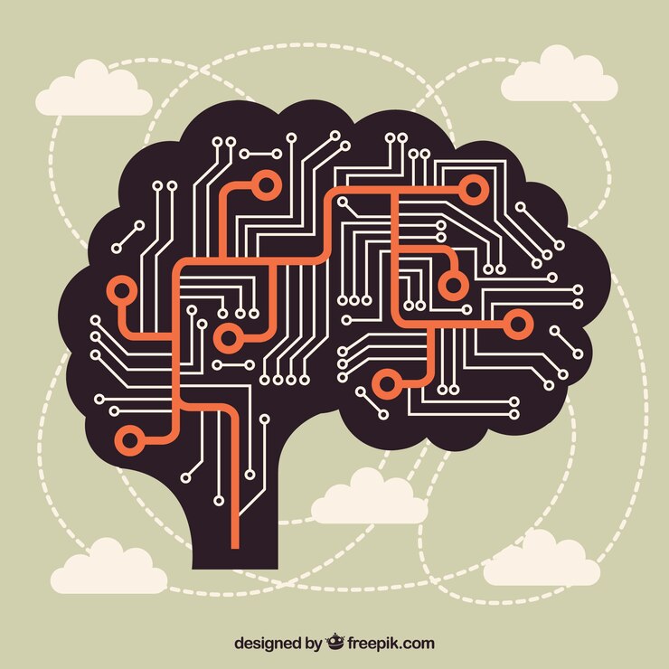 Vetor grátis antecedentes de inteligência artificial plana