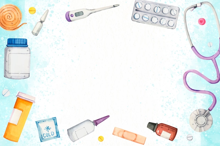 Vetor grátis antecedentes médicos de aquarela