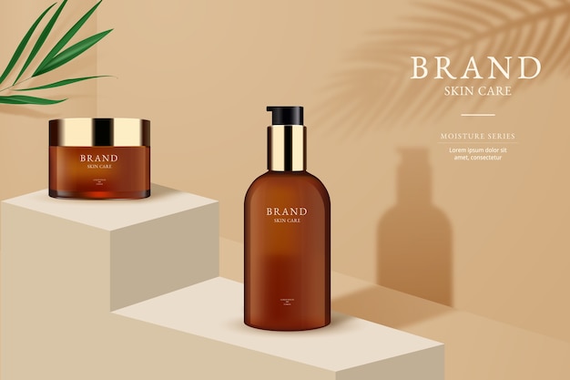 Anúncio de garrafa da marca Skincare