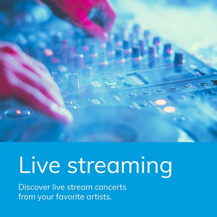 Vetor grátis anúncio de mídia social de modelo de serviço de streaming de música