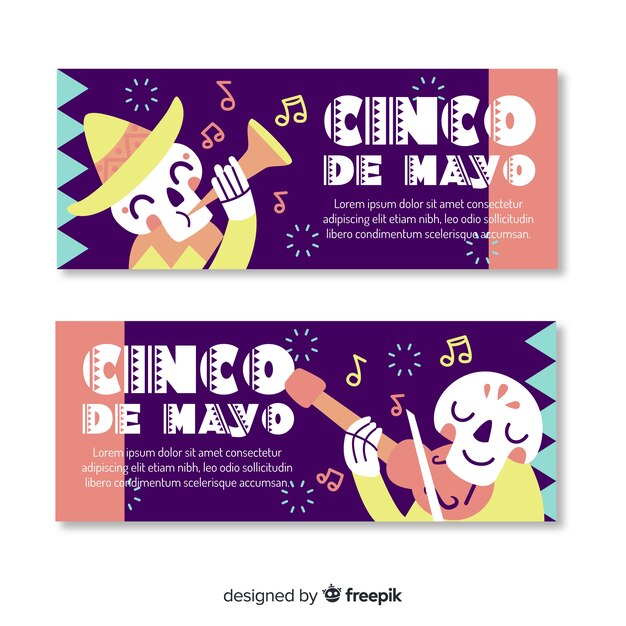 Apartamento de cinco de maio banners