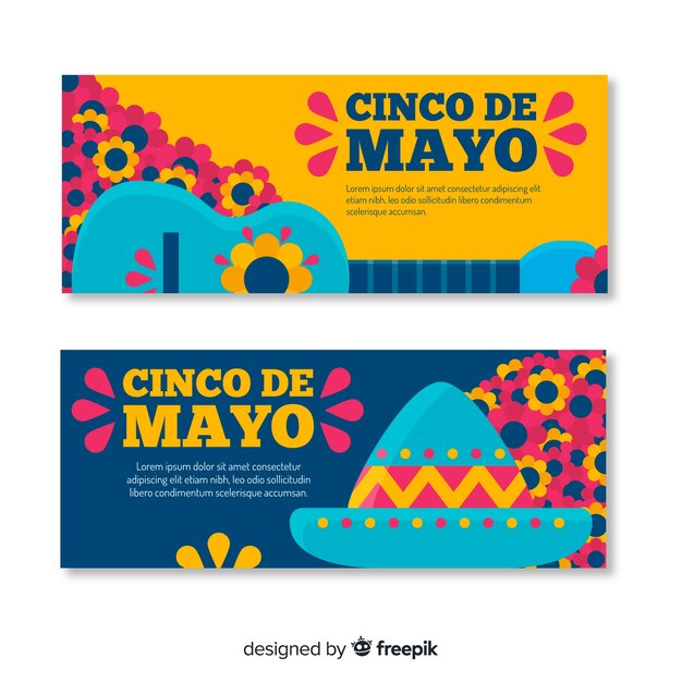 Apartamento de cinco de maio banners