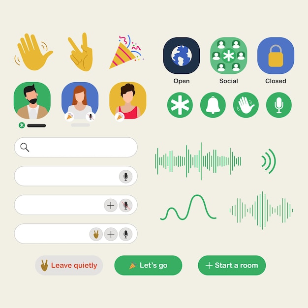 Aplicativo Clubhouse para aplicação de bate-papo com áudio no smartphone.