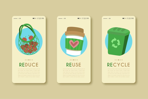 Vetor grátis aplicativo de celular para reciclagem