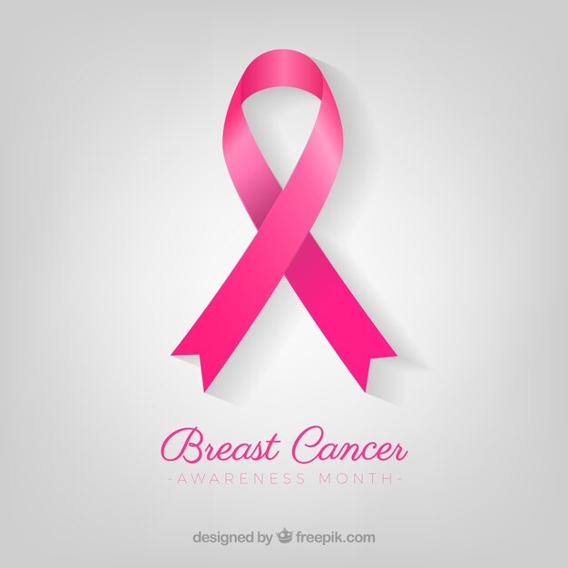 Apoio do câncer rosa vetor fita