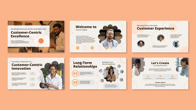 Apresentação de negócios de design plano