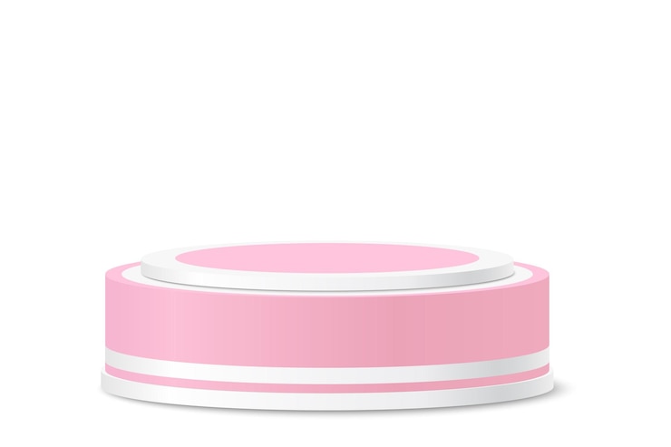 Vetor grátis apresentação do produto no pódio rosa pastel
