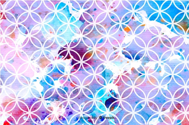 Aquarela de mosaico de fundo