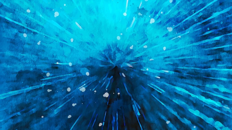 Vetor grátis aquarela feixe de luz azul