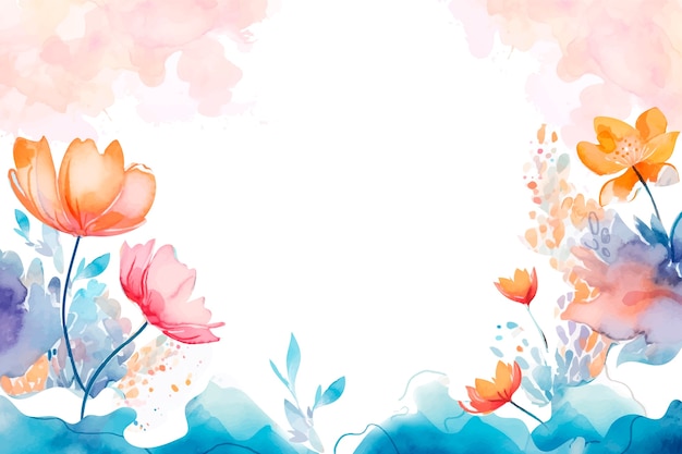 Aquarela floral abstrato