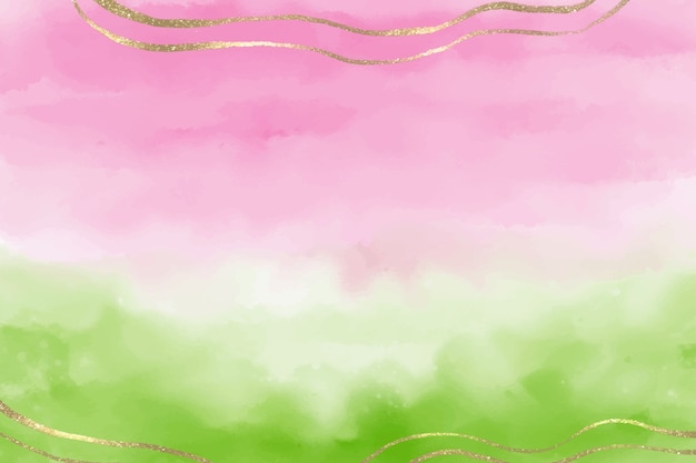 Vetor grátis aquarela fundo rosa e verde