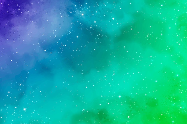 Aquarela fundo roxo e verde