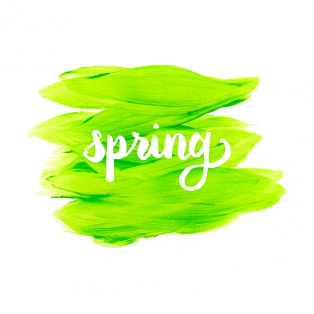 Vetor grátis aquarela fundo verde primavera