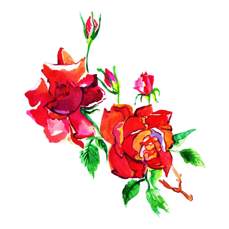 Vetor grátis aquarela primavera floral