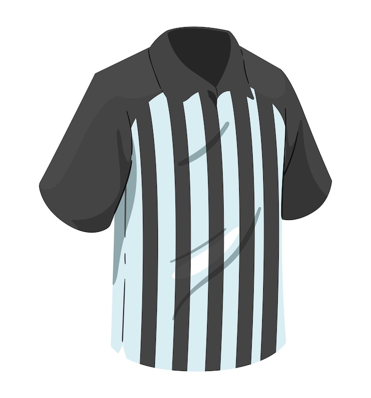 Vetor grátis árbitro de futebol americano camisa ícone isolado