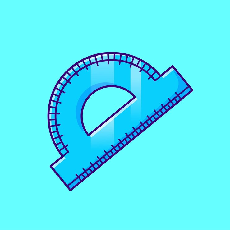 Vetor grátis arc ruler vector de desenho animado ícone ilustração educação ícone de objeto vector plano isolado