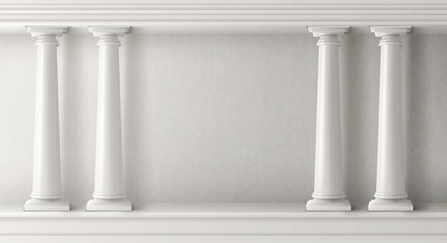 Arquitetura grega antiga com pilares brancos