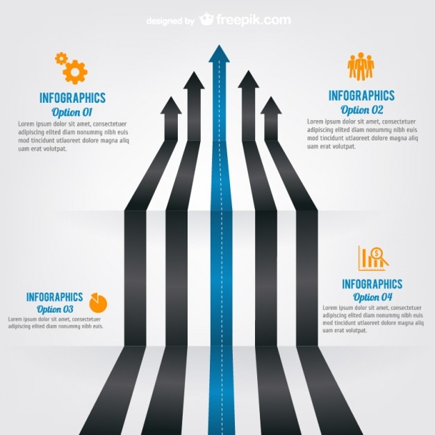 Arrow estradas modelo infográfico