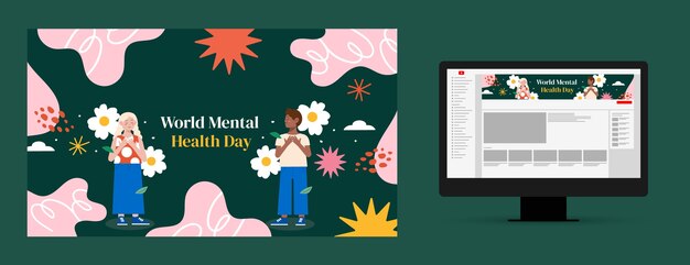 Arte de canal do YouTube para o Dia Mundial da Saúde Mental