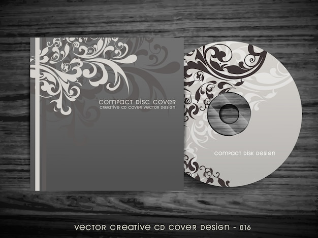 Vetor grátis arte de design de capa de cd floral elegante