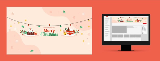 arte do canal do youtube de celebração da temporada de natal