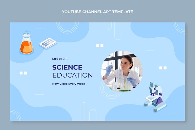 Arte do canal do YouTube de ciência isométrica