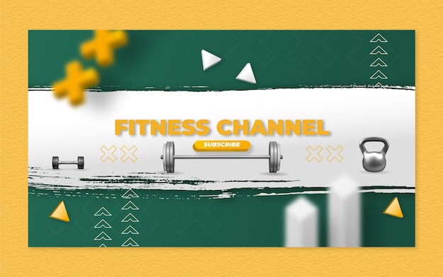 Arte do canal do youtube de fitness realista