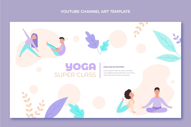 Arte do canal do youtube médico em design plano