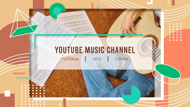Arte geométrica do canal do youtube de música