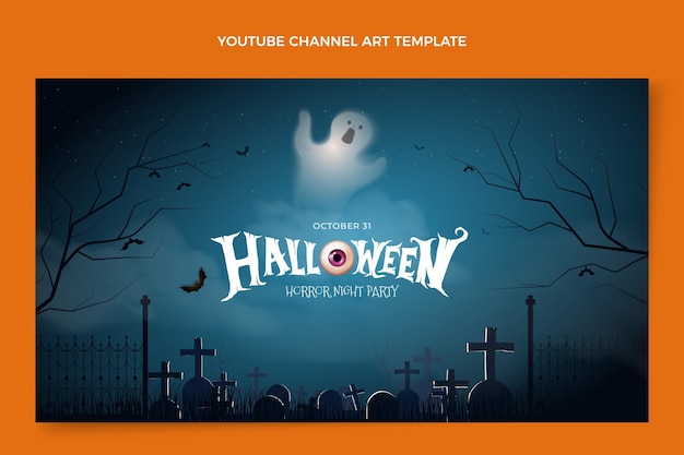 Arte realista do canal do youtube de halloween