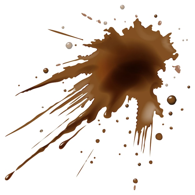 Arte vetorial dinâmica de salpicaduras de café