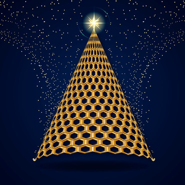Vetor grátis árvore de natal abstrata