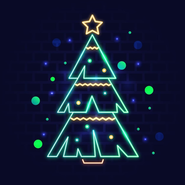 Árvore de natal neon