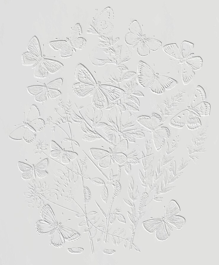 Vetor grátis as borboletas e as mariposas flutuando sobre o vetor da ilustração do vintage das flores, remixam da arte original.