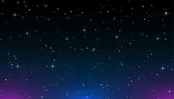 Vetor grátis as maravilhas do céu noturno belo papel de parede com estrela brilhante