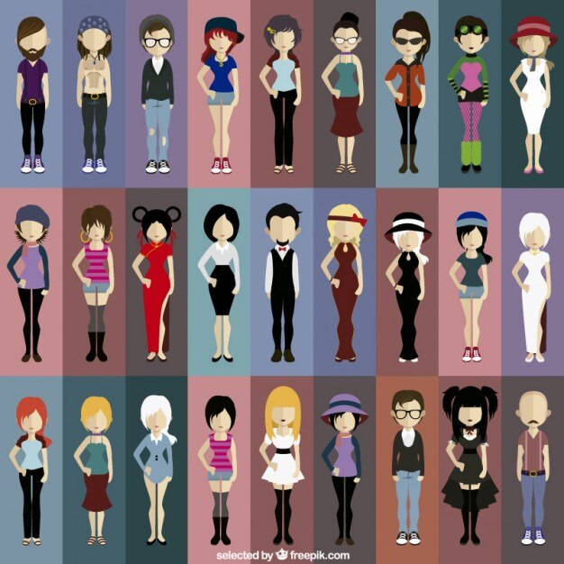 Vetor grátis as pessoas modernas avatars