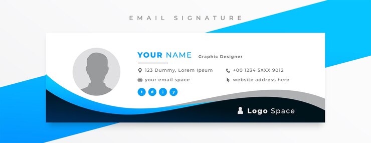 Vetor grátis assinatura de e-mail moderna e design de modelo de rodapé de e-mail pessoal