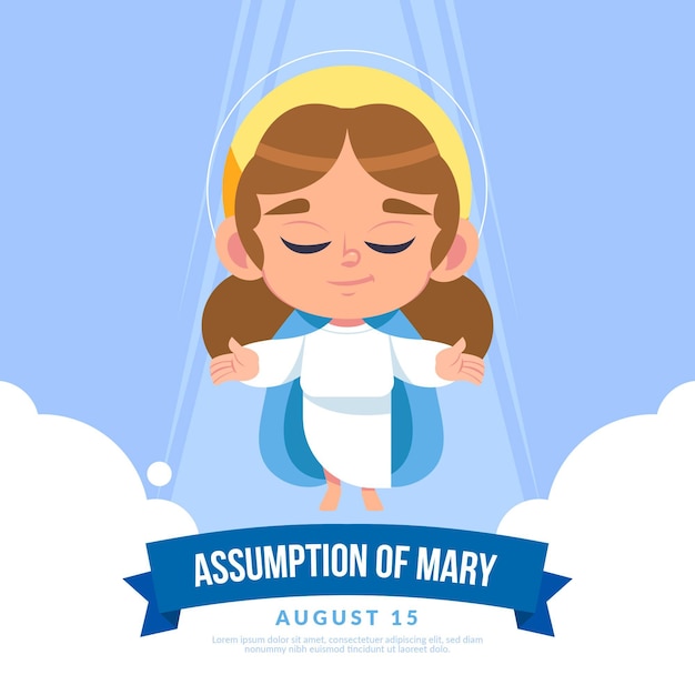 Assunção dos desenhos animados da ilustração mary