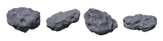 Asteróides de pedra Meteoro ou pedregulho ou rocha do espaço