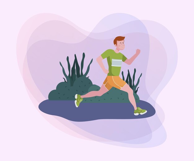 Atleta masculino correndo maratona