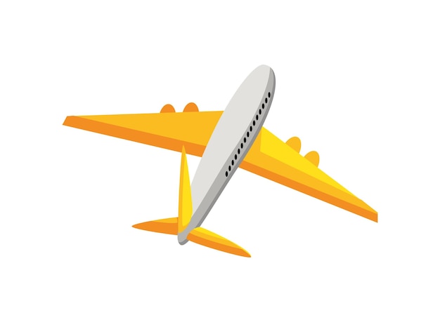 Vetor grátis avião voando alto ícone isolado