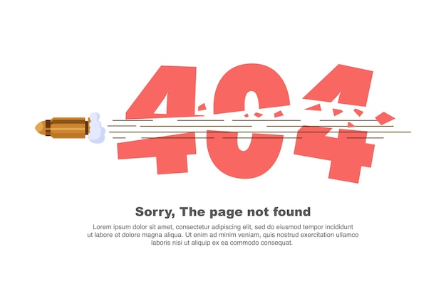 Aviso de rede de internet 404 erro de página ou arquivo não encontrado para a página da web