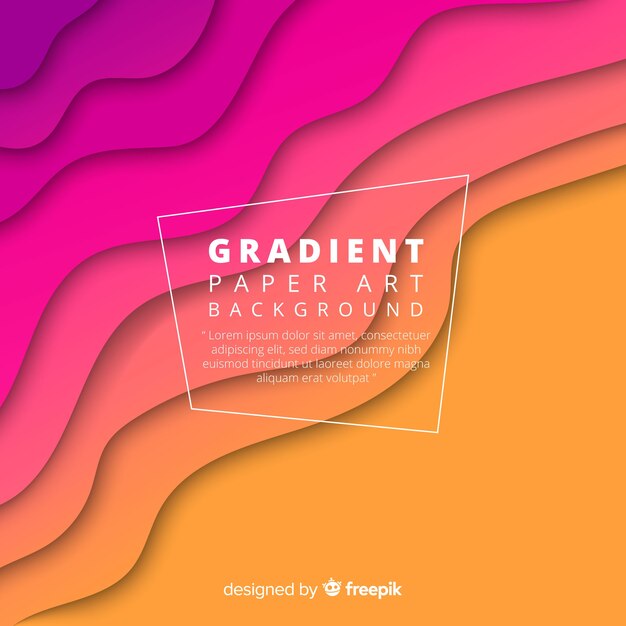 Backgound de arte de papel gradiente