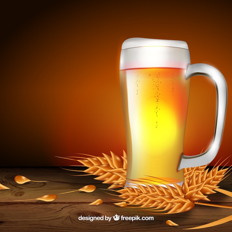 Vetor grátis backgrpund de cerveja realista
