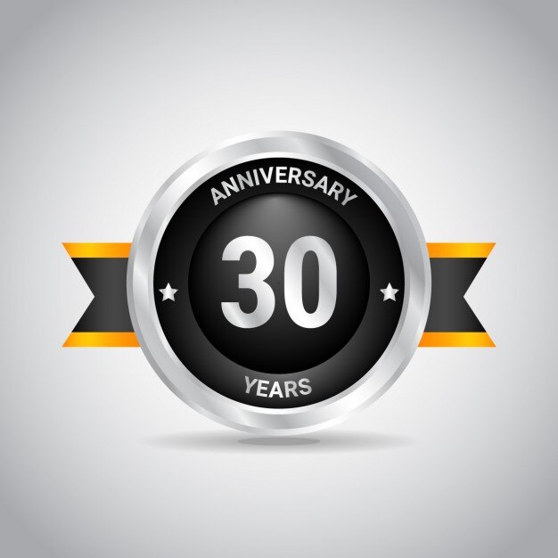badge aniversário Preto