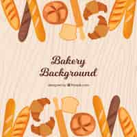 Vetor grátis bakery background in flat style