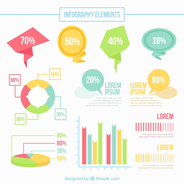 Balões de fala e elementos infográfico