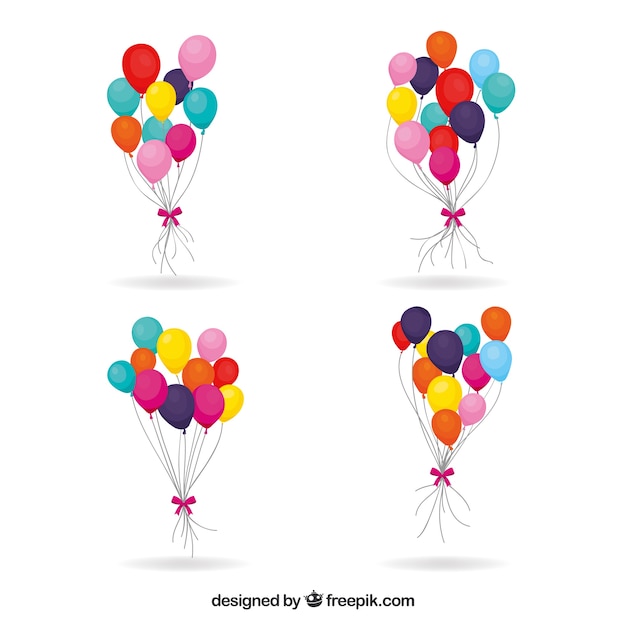 Balões decorativos bonitos e coloridos