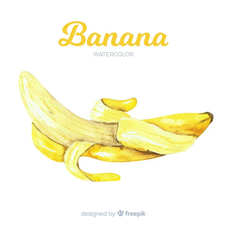 Vetor grátis banana aquarela