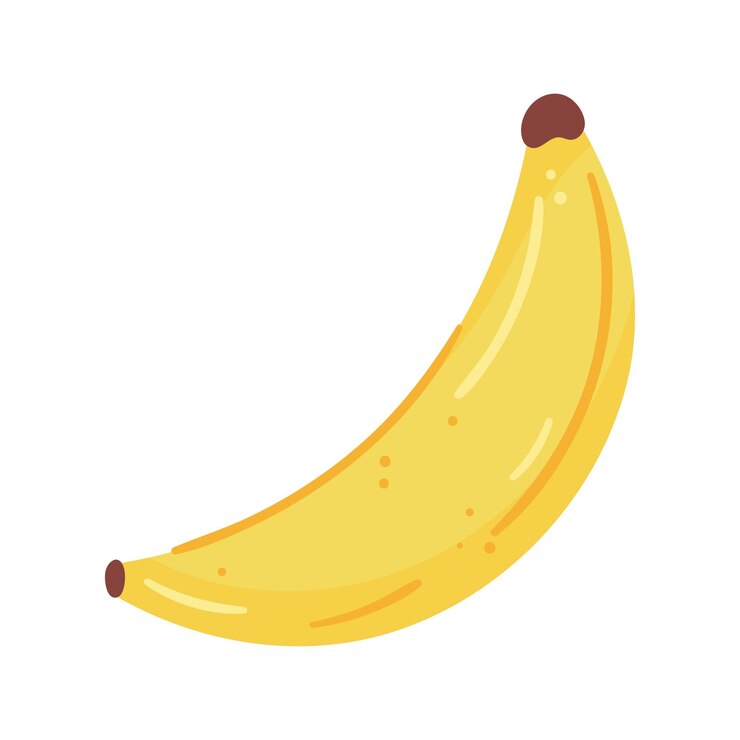 Vetor grátis banana fresca saudável